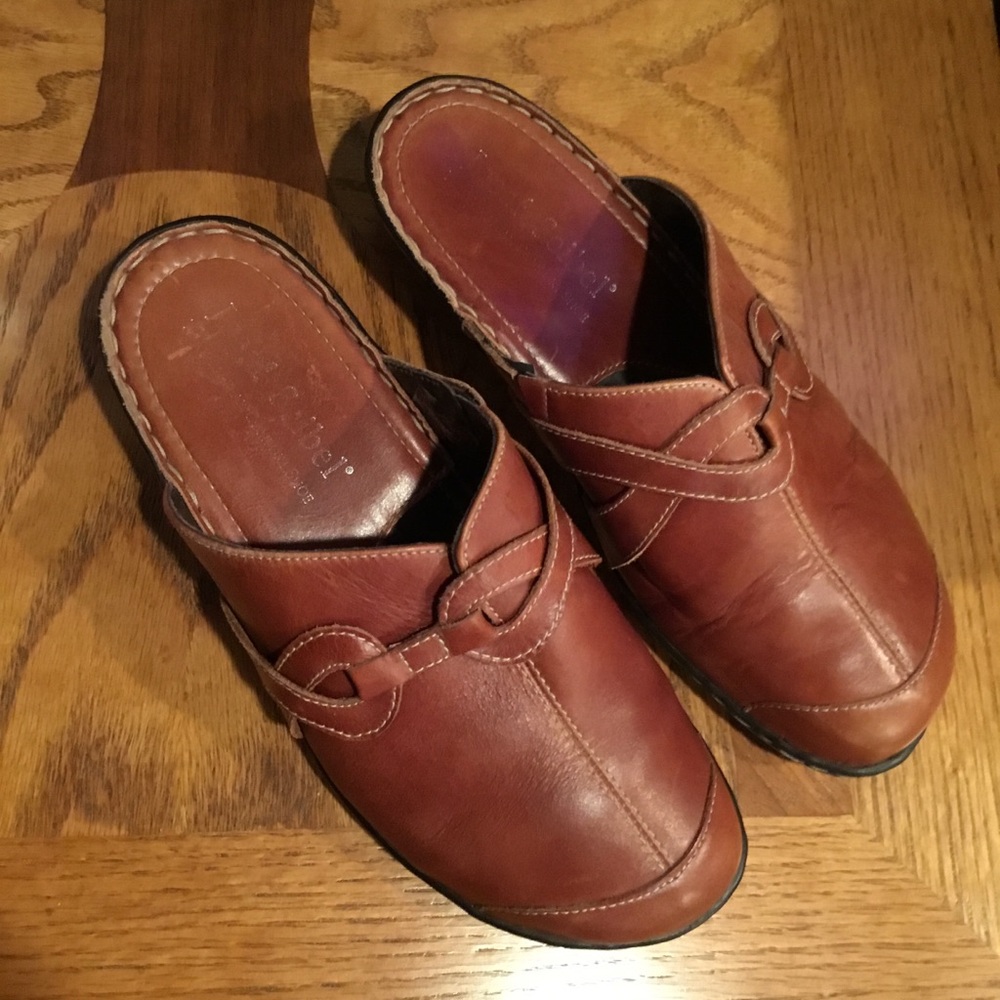 Josef Seibel Clogs Mules Leather Brown Women’s Size 7 Preloved